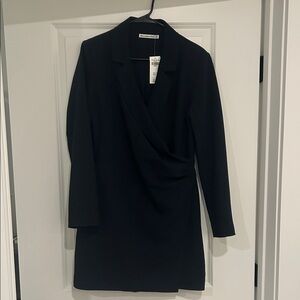 Elegant Black Blazer Dress